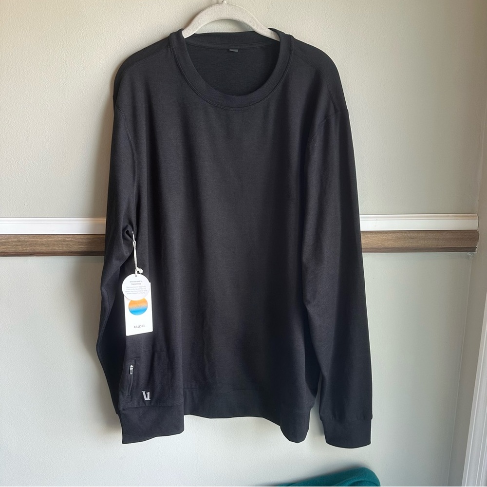 Vuori Ponto Performance Crew Dream Knit Heathered Black